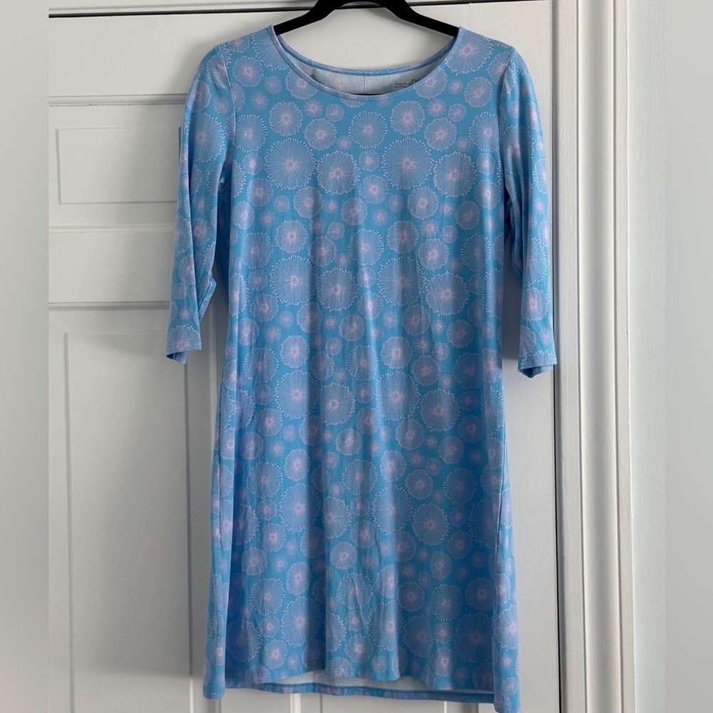 HIHO Resort Wear Boat Neck 3/4 Sleeve Dress Sz Small